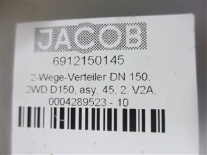 Jacob diverter valve DN 150 pneumatic actuated ATEX