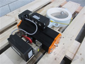 EBRO Armaturen DN 150 pneumatically actuated butterfly valve