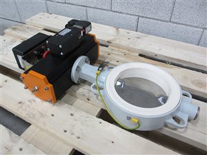 EBRO Armaturen DN 150 pneumatically actuated butterfly valve