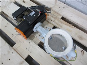 EBRO Armaturen DN 150 pneumatically actuated butterfly valve